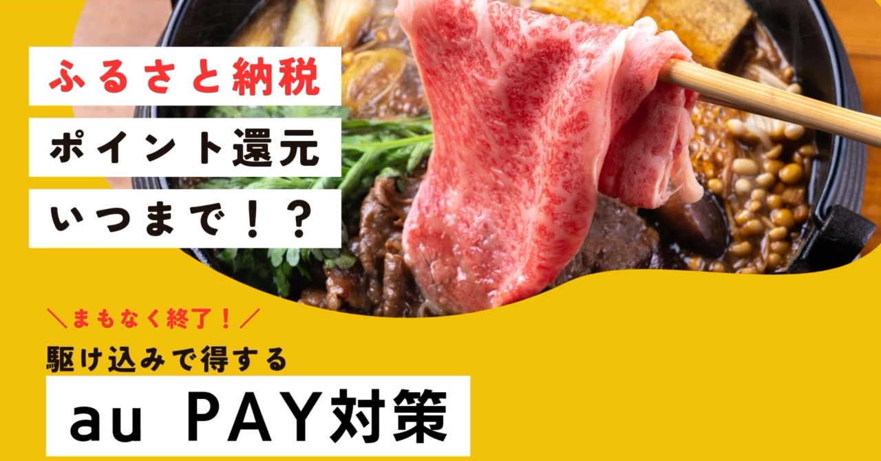 au PAYふるさと納税ポイント還元いつまで！？au PAYふるさと納税対策と比較